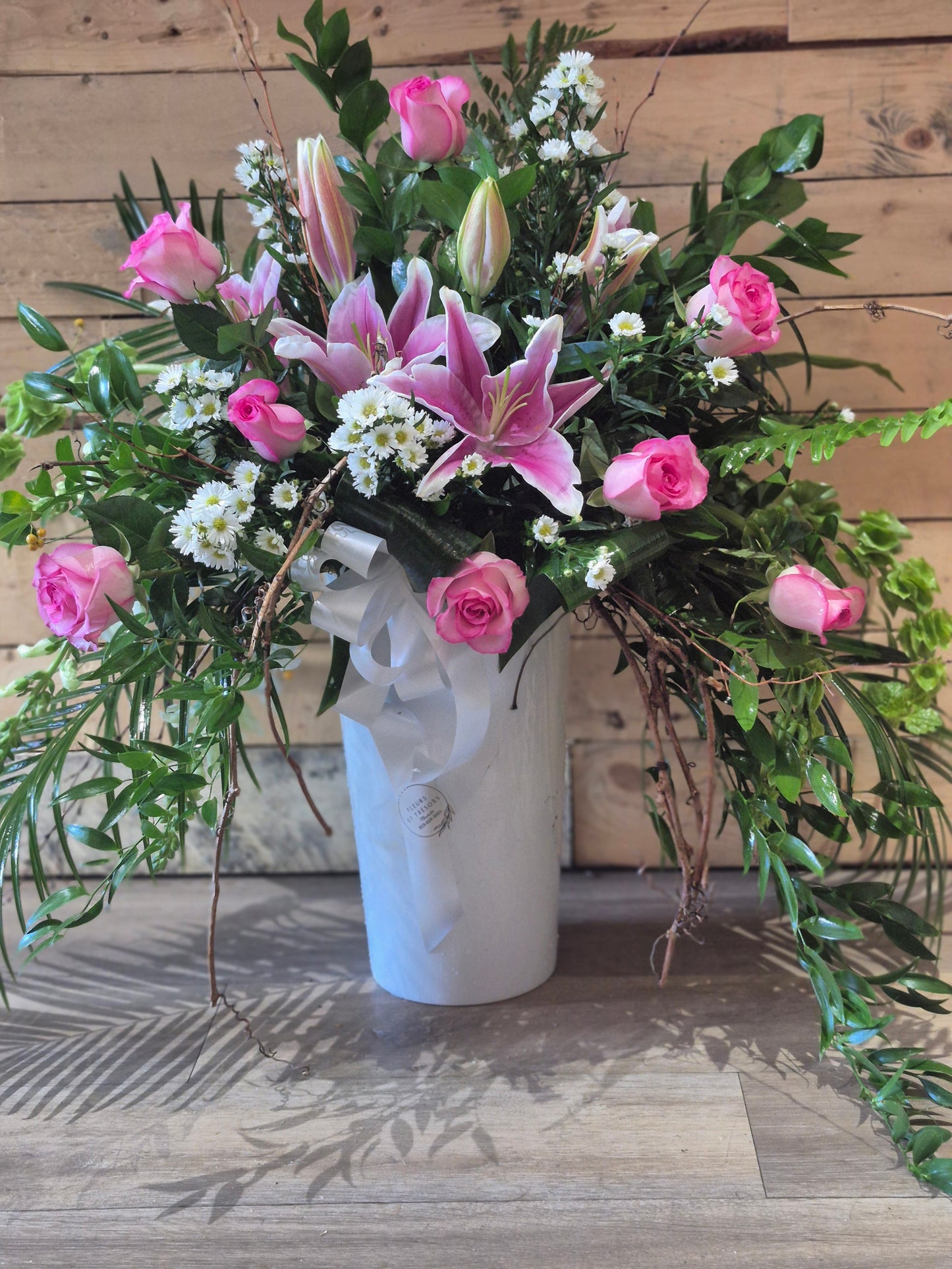 Corbeille rose et lys