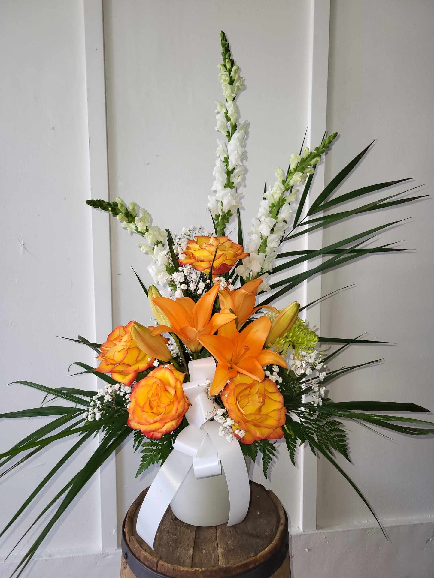 Vases de SYMPATHIES - Orange et Blanc